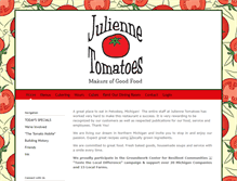Tablet Screenshot of juliennetomatoes.com